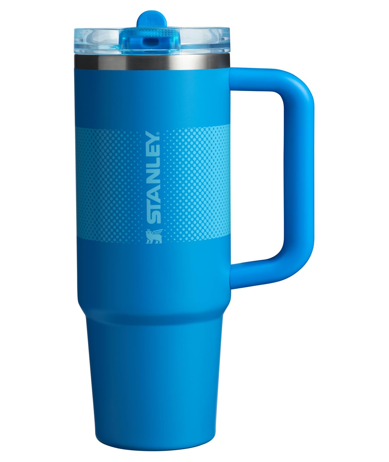 Vaso Térmico Stanley Quencher Plateado con Popote Integrado y Tapa a Prueba de Fugas