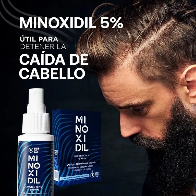 Minoxidil 5% 60 ml Hair Birth Lab Pack de 4