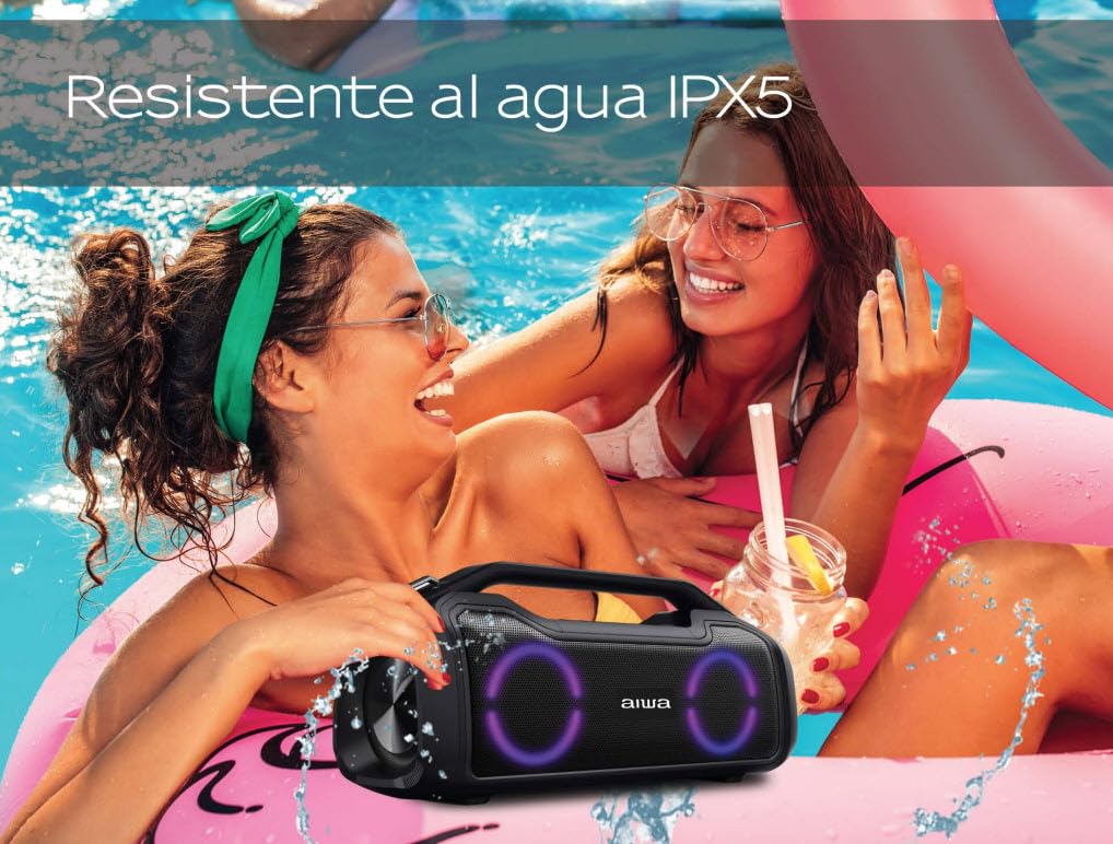 Aiwa Bocina Aws700bt Portátil Bluetooth TWS Impermeable