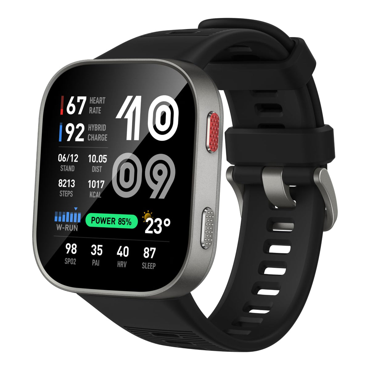 Reloj Inteligente Amazfit Bip MAX 46mm Negro con Pantalla AMOLED, GPS e IA