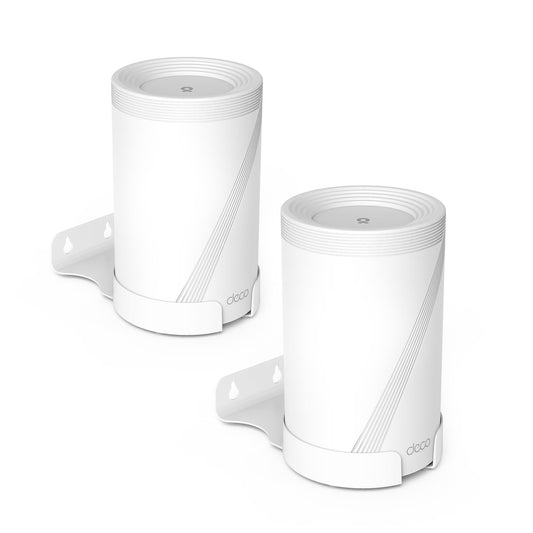 BANGCHEER Soporte de Pared para TP-Link Deco BE63/ BE65/BE10000 Mesh Wi-Fi 7 System, Ahorro de Espacio de Aleación de Aluminio Soporte de (Paquete de 2)