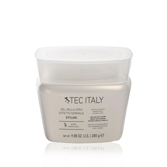 TEC ITALY - Gel Della Cera Efetto Normale 280 g, Gel de Fijación Media con Acabado Natural para el Cabello, Estiliza y Acondiciona el Cabello, para Cualquier Tipo de Cabello, con Aminoácidos