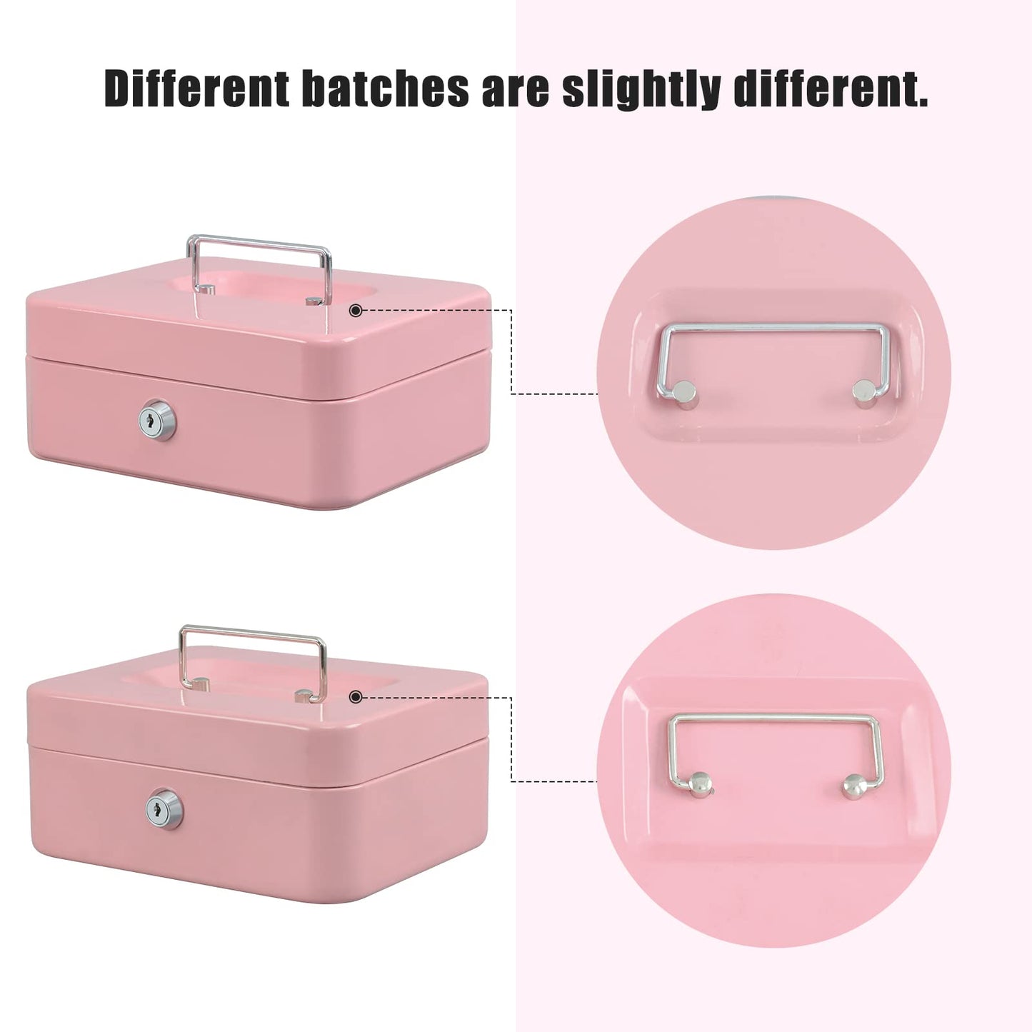 Caja de Dinero Xydled Acero Mediano con Bandeja Extraíble y Cerradura de Llave