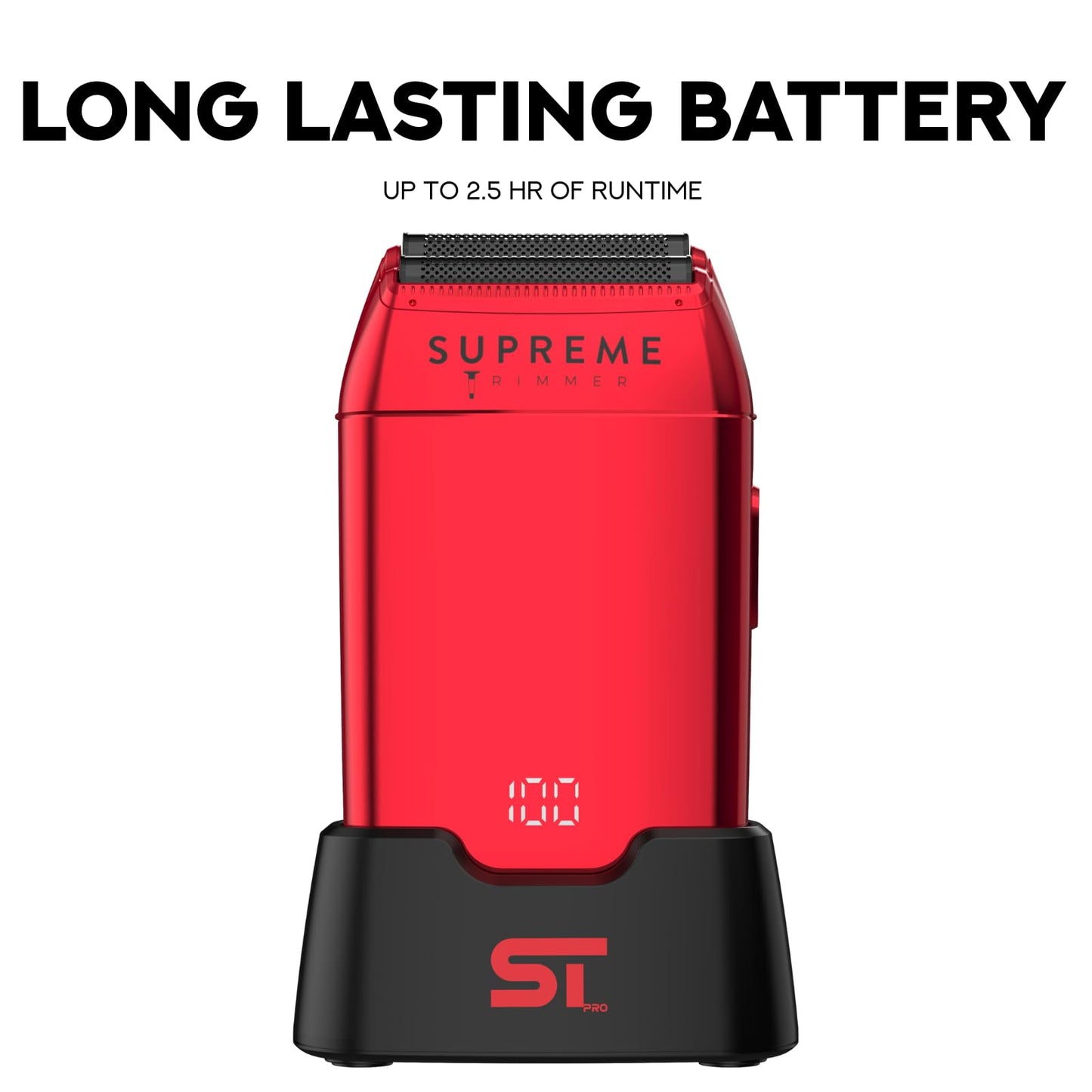 Supreme Trimmer Crunch STF602 - Afeitadora de doble lámina impermeable para hombres | 150 minutos de tiempo de funcionamiento, maquinilla de afeitar eléctrica sin cuerda y con cable, láminas