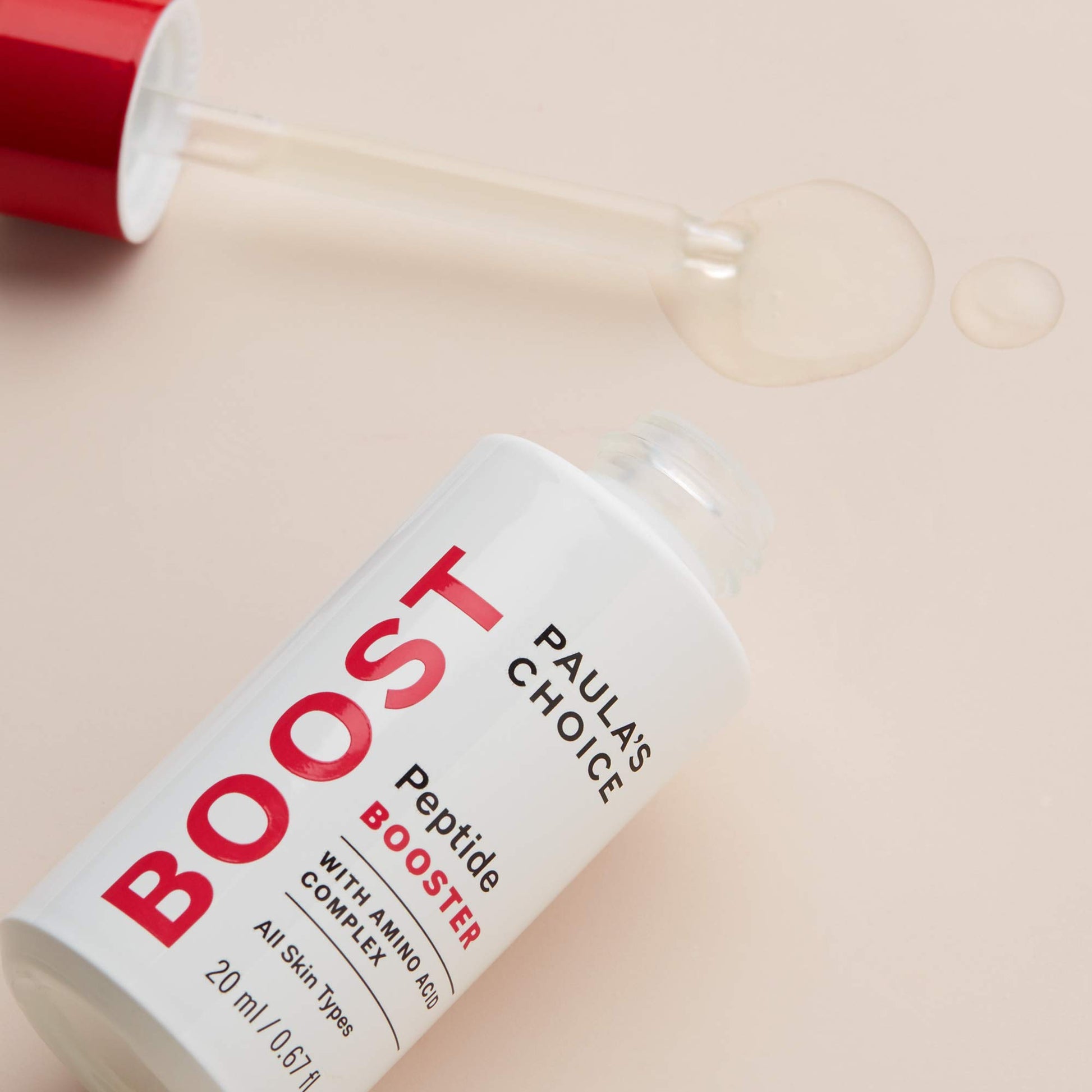 Paula's Choice BOOST Peptide Booster, 0.67 Ounce Bottle Peptide Serum Booster for the Face and Neck, Firmness Enhancing Moisture for Normal Dry or Dehydrated Skin Aging Skin