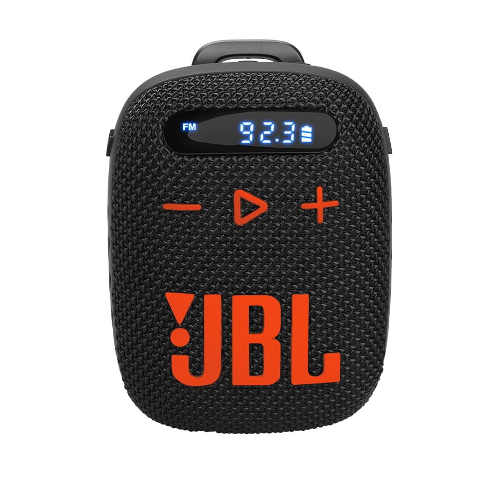 JBL Wind 3 FM - Altavoz de manubrio Bluetooth (negro/naranja)