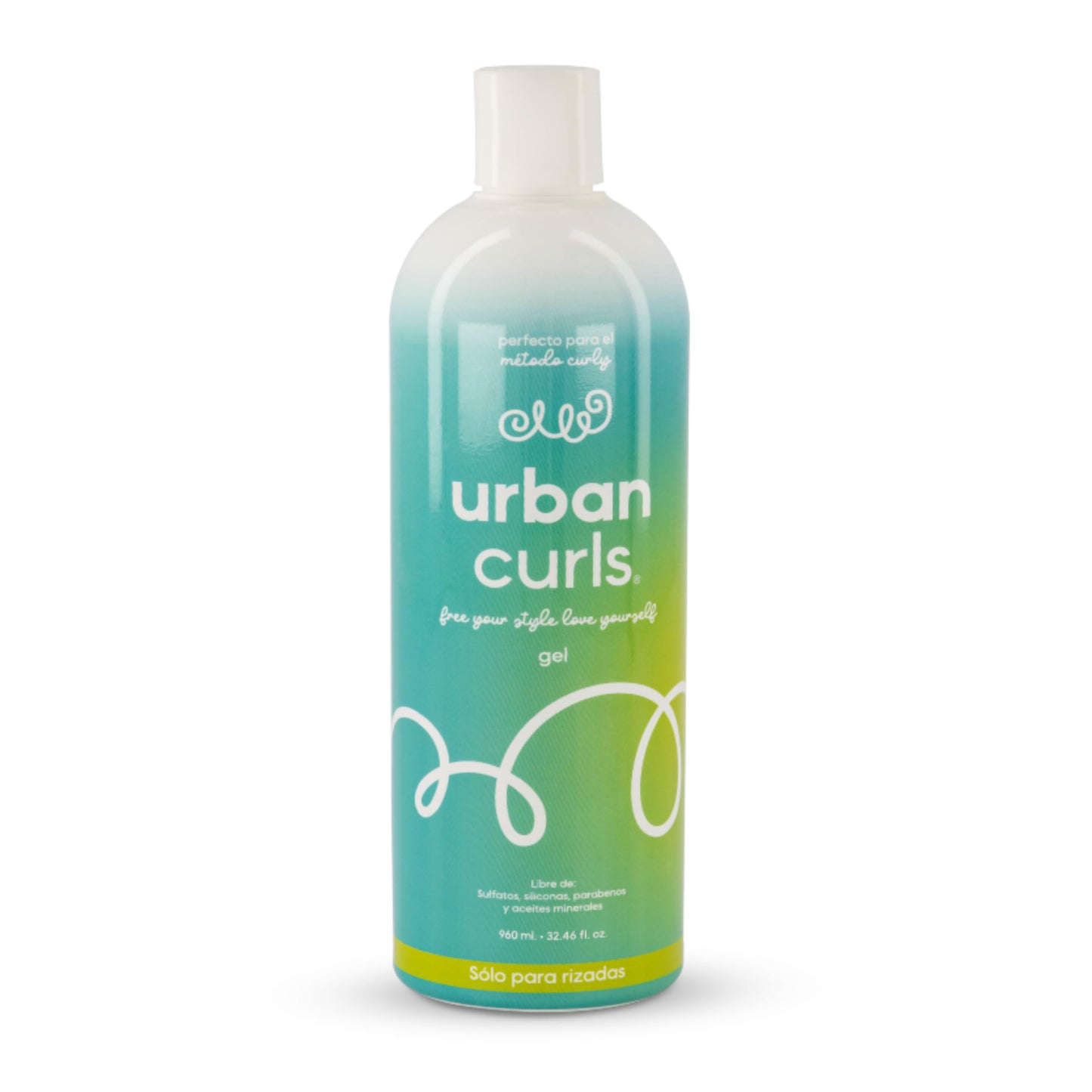 URBAN CURLS Gel 960 ml para Definir Rizos – Fijación Natural y Sin Frizz – Hidratación y Suavidad – Sin Sulfatos, Parabenos, Siliconas ni Aceites Minerales – Con Ingredientes 100% Naturales y Orgánicos y Extracto de Aloe Vera