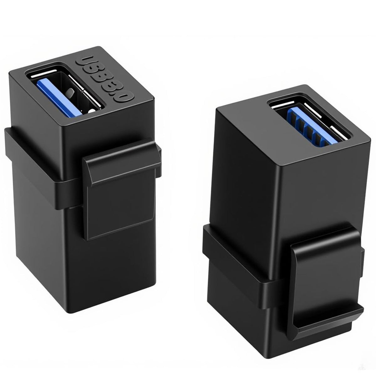 Adaptadores USB 3.0 Keystone Jack Inserts AYECEHI Negro Hembra a Hembra