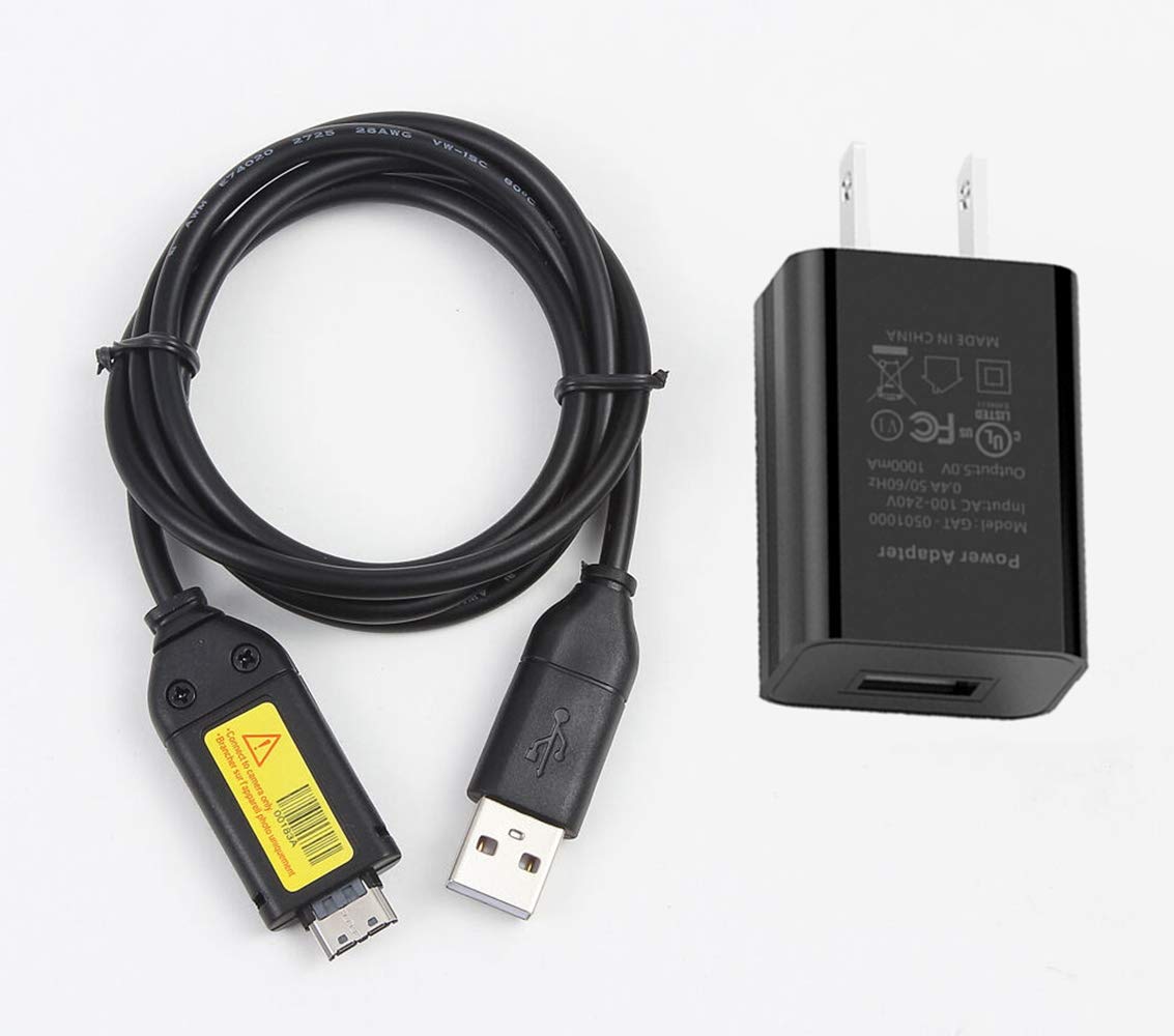 MaxLLTo For Samsung ST61 ST65 ST70 PL120 USB Cable, AC Power Battery Charger Cable Cord For Samsung Digital Camera