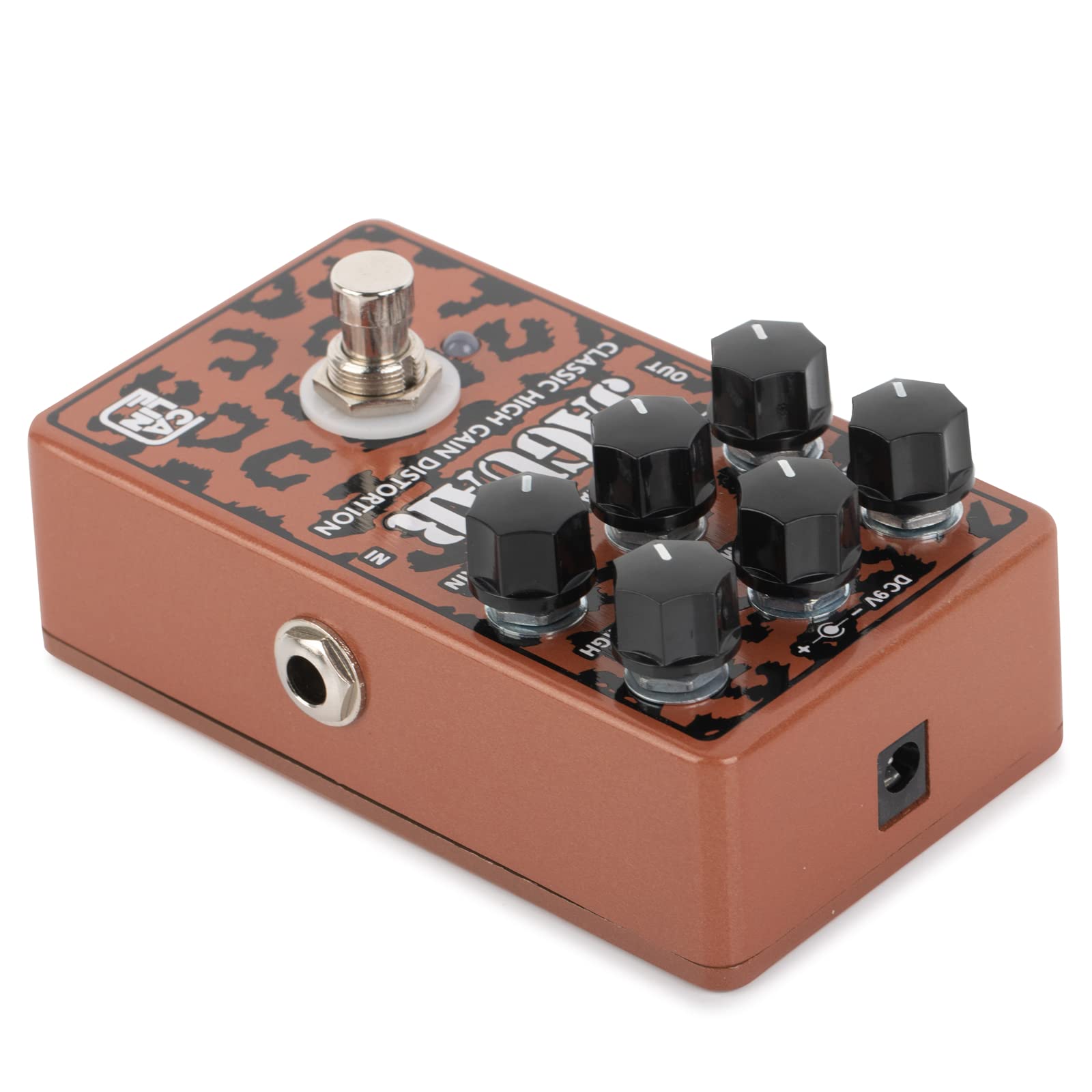 Caline CP-510 Jaguar - Pedal de efecto guitarra distorsión True Bypass carcasa de aleación de aluminio