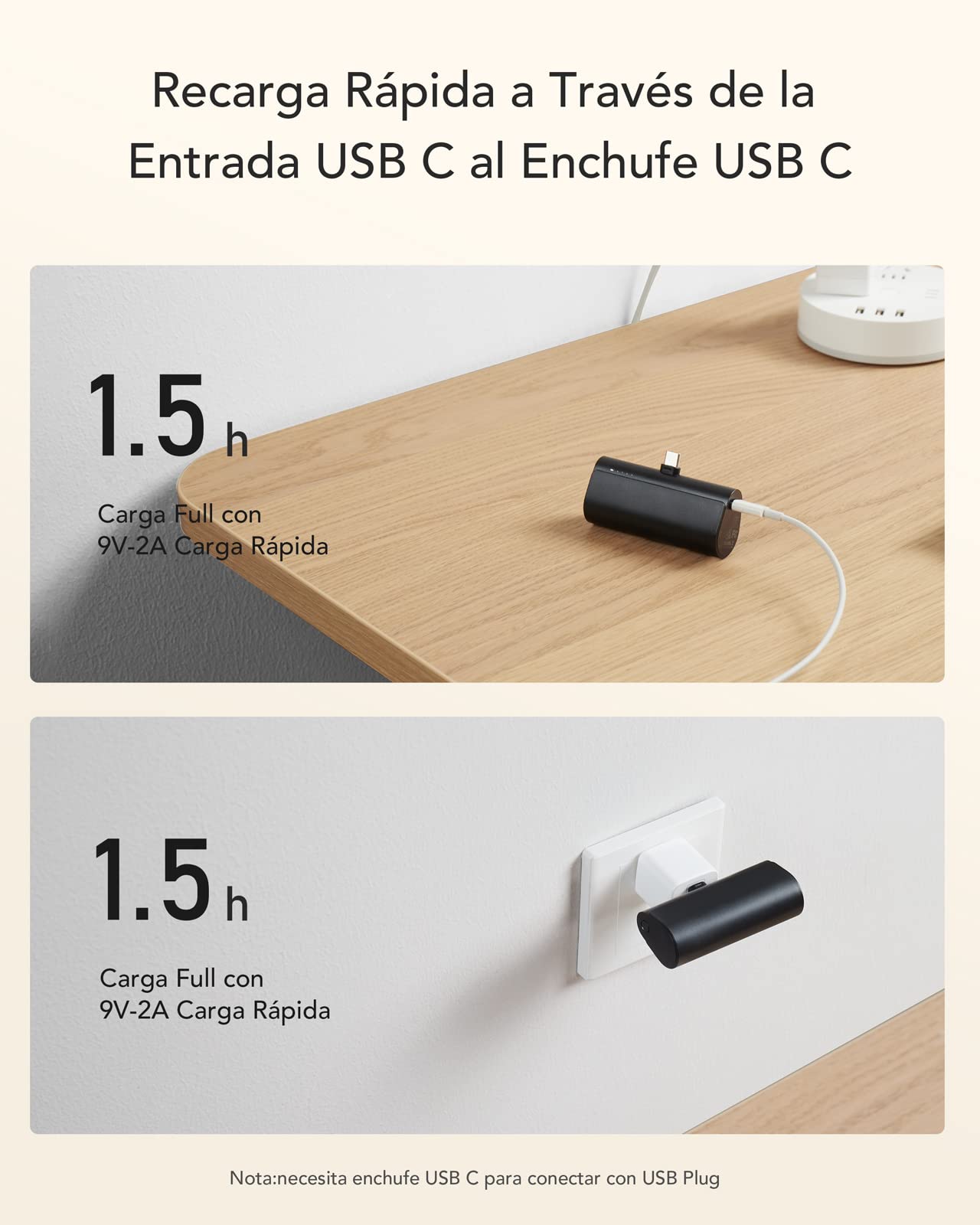 Batería Portátil MOFIT Blanco Carga Rápida PD 20W 5000 mAh para Celulares