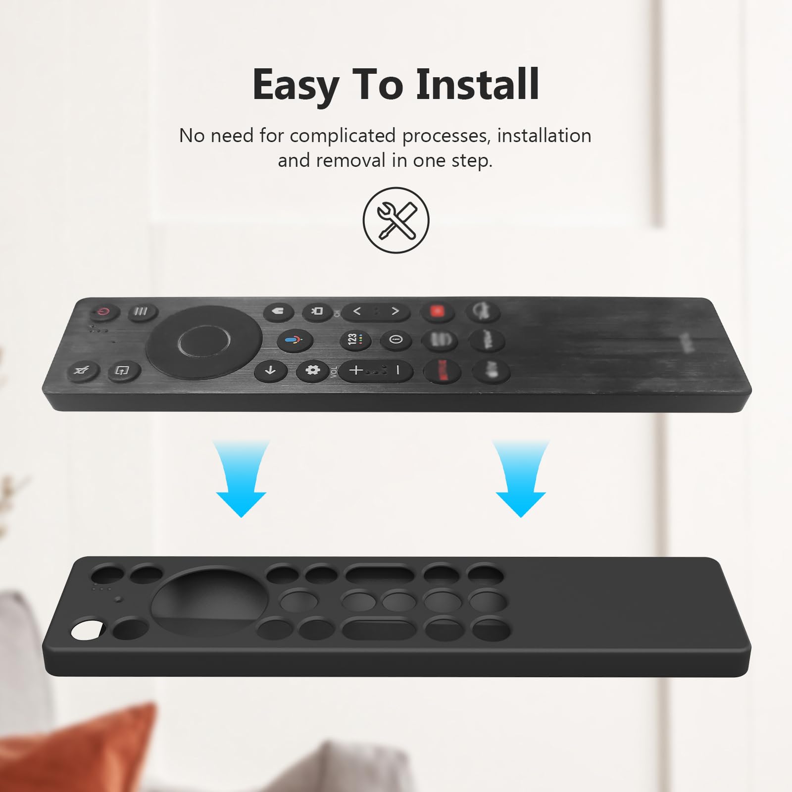 Funda USTIYA para Control Remoto TCL Negro Shockproof Cover Accesorios