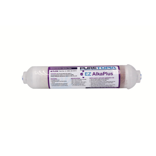 Filtro de Agua Alcalina PureT IL-10SC-AK-EZ14 de Remineralización Blanco con Sistema EZ Connect para Aumentar pH y Añadir Minerales Vitales
