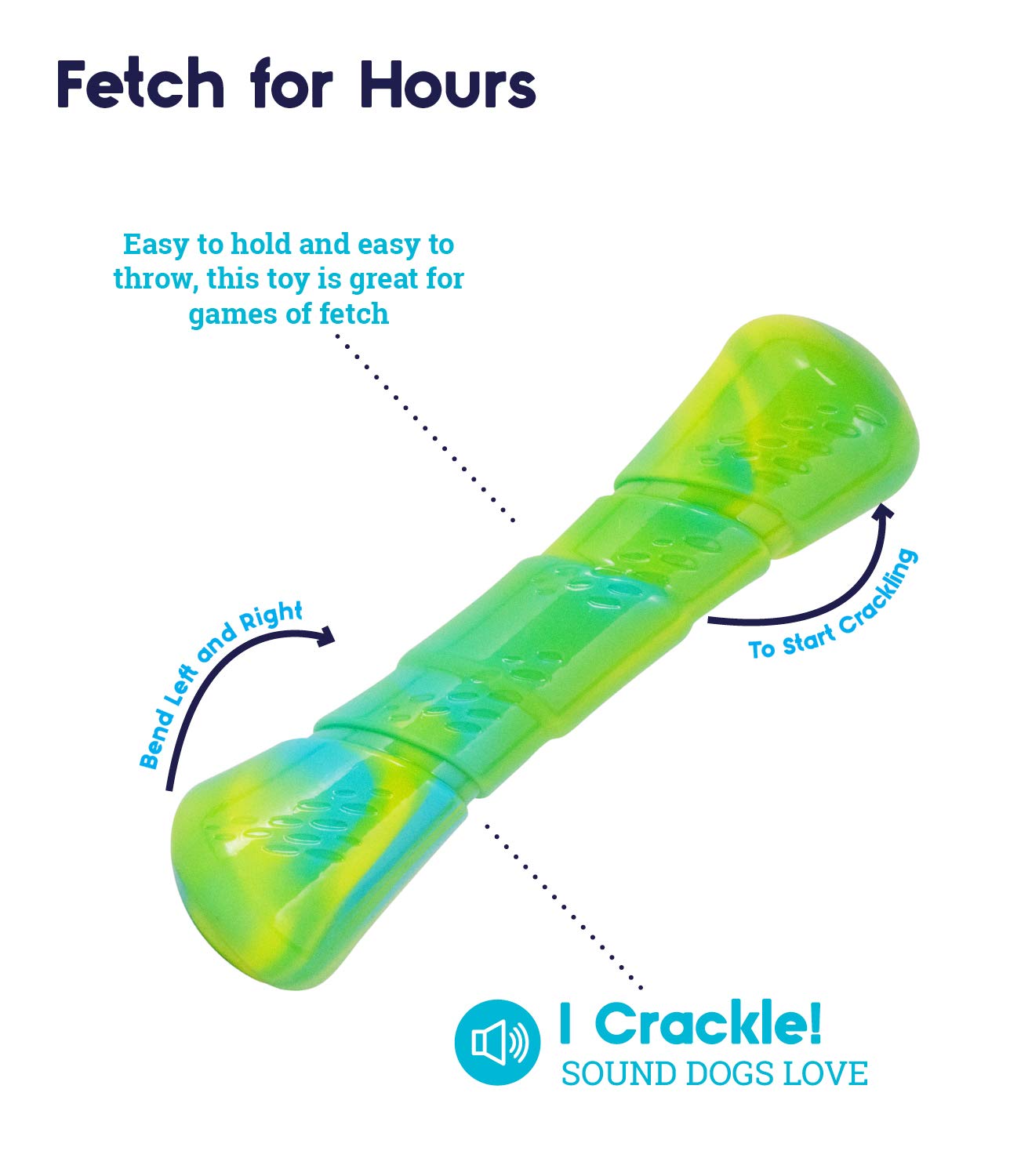 Juguete para Perro Petstages Crack N' Fetch Stick Mediano Sonido Divertido para Jugar