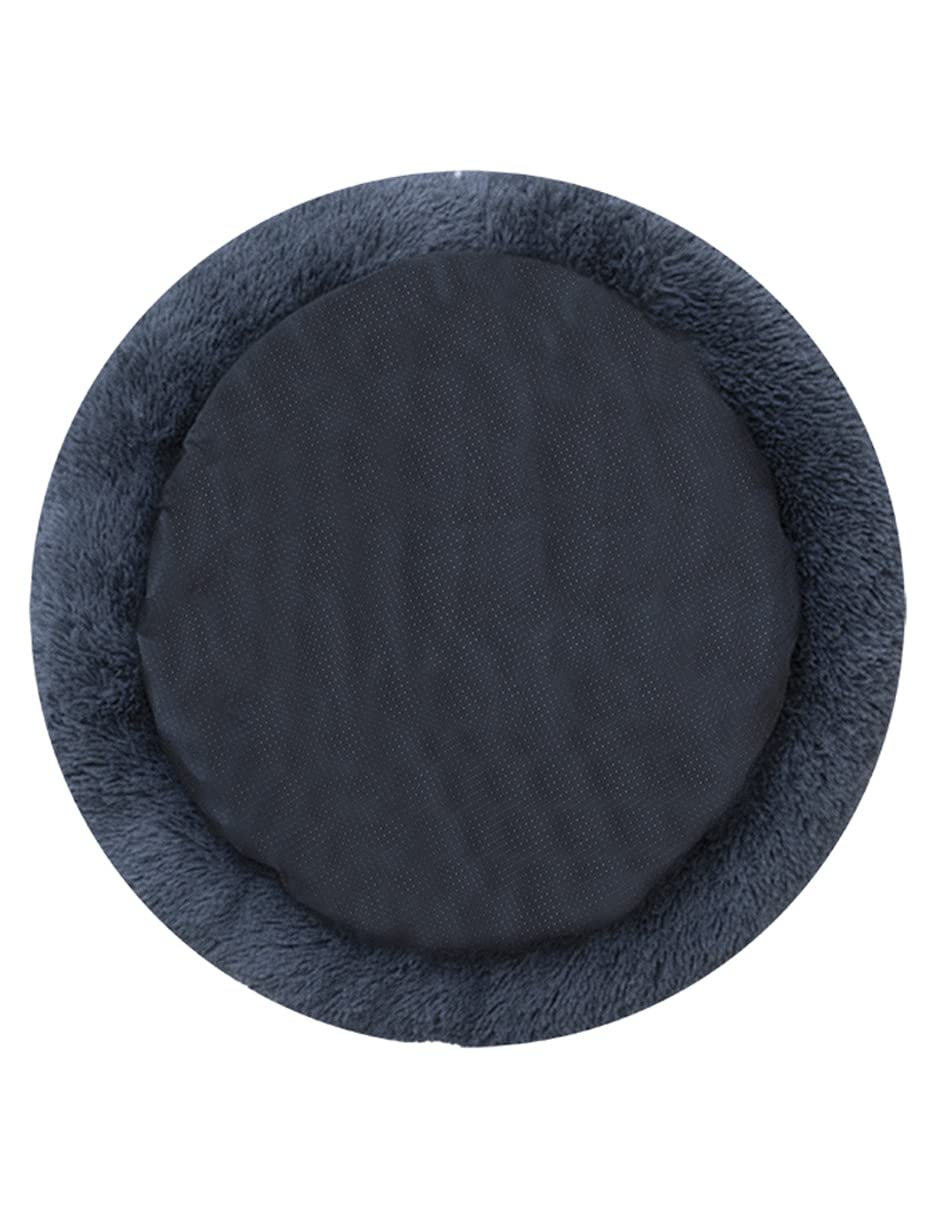 Cama para Perros PET TO BED Dark Grey Antiestrés Redonda Esponjosa Afelpada Large