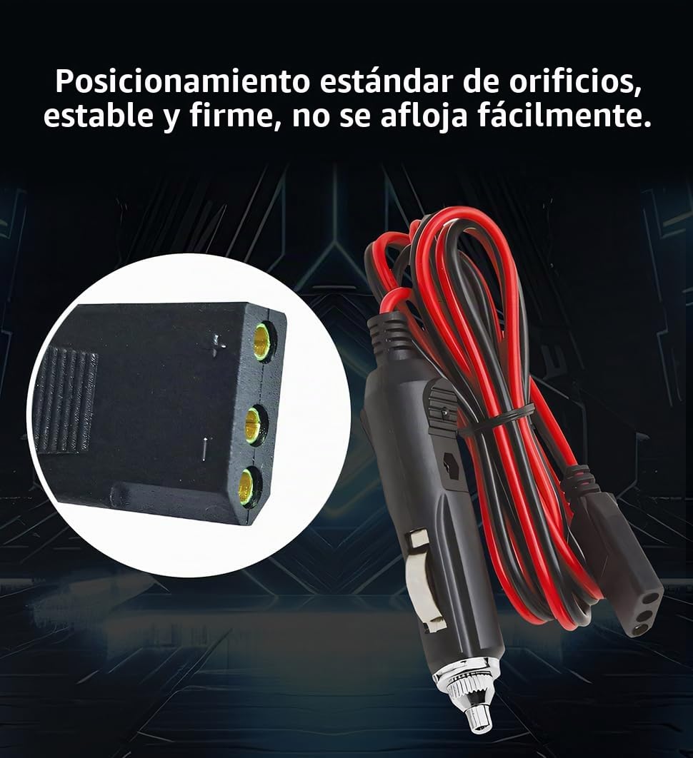 Cable de Alimentación Cobra Negro Alta Resistencia 16AWG 59 Pulgadas Compatible con Radio CB