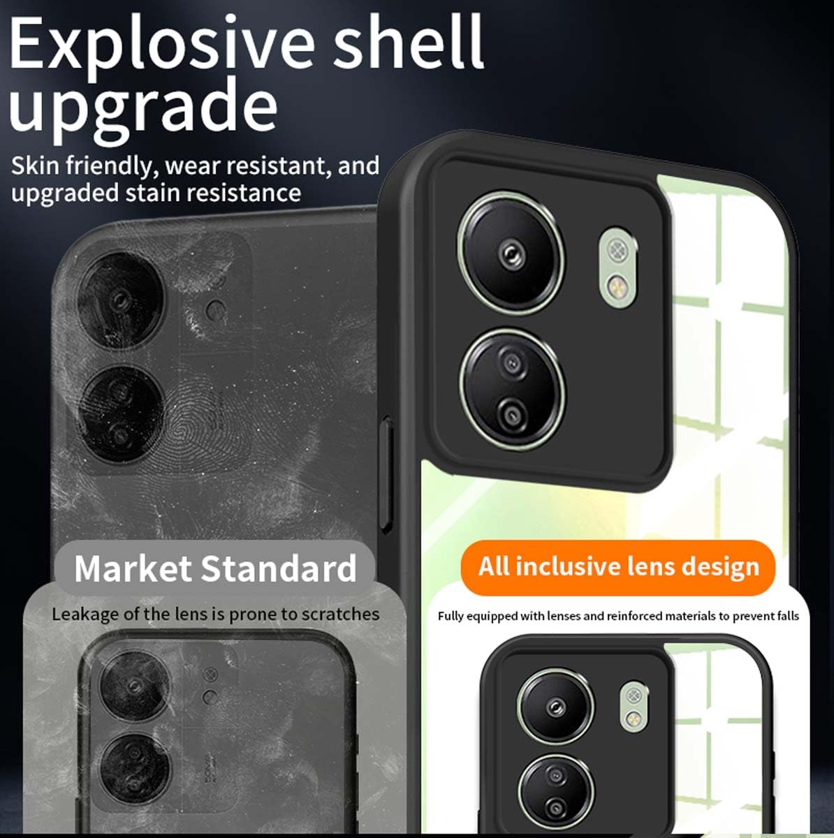 DABUNA YC Funda para Xiaomi Poco X7 Pro 5G Case, Protectora de Cámara Anticaída Ultra Delgada Cover, Anti-Amarillo Transparente Carcasa