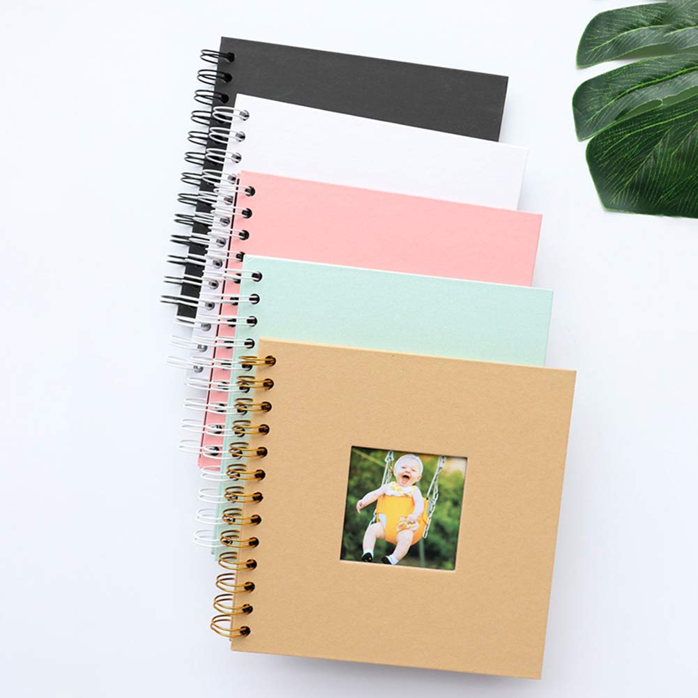 Álbum de Fotos para Niños con 20 Hojas Papel 6 Pulgadas para Manualidades y Bodas