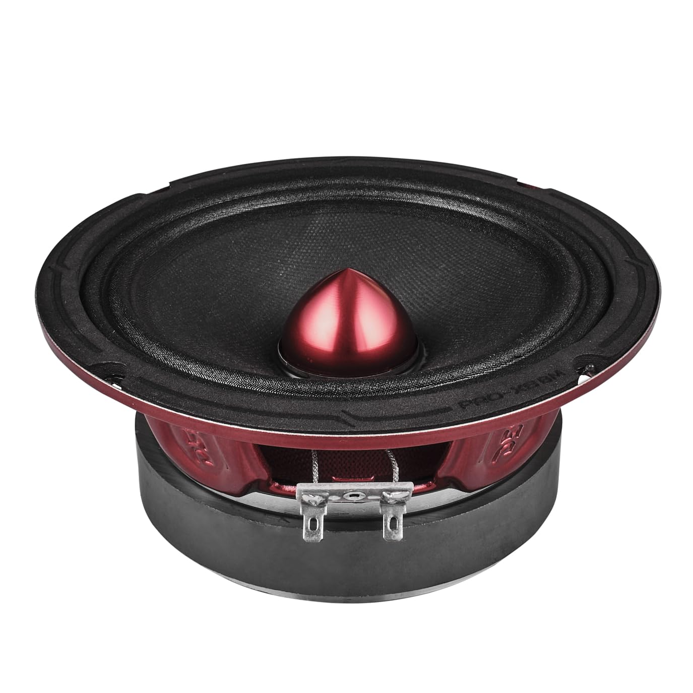 DS18 PRO-X6BM Loudspeaker - 6.5", Midrange, Red Aluminum Bullet, 500W MAX, 250W RMS, 8 Ohms - Premium Quality Audio Door Speakers for Car or Truck Stereo Sound System (1 Speaker)
