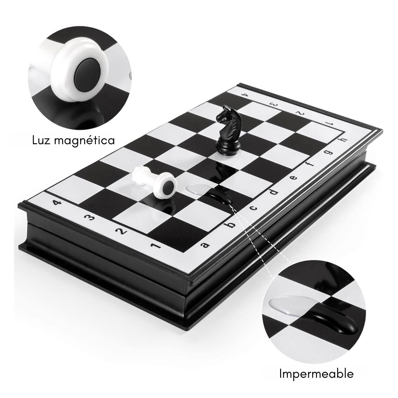 Tablero de Ajedrez Magnético Timotech Profesional Plegable para Niños y Adultos