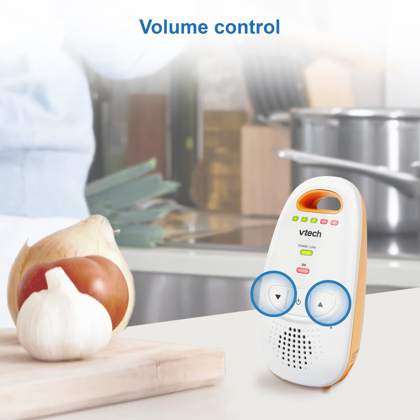 Monitor de Bebé VTech Blanco con Luz Nocturna Suave y Sonidos Relajantes