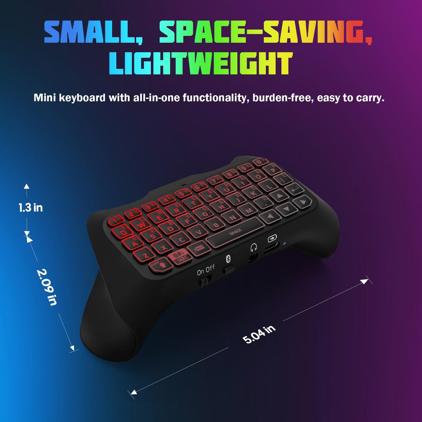 Teclado Inalámbrico TiMOVO Negro Blanco RGB Retroiluminación para PS5