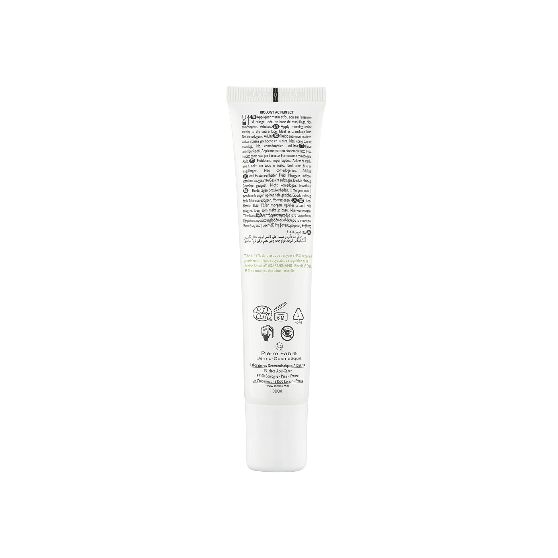 Crema Anti-Imperfecciones A-Derma Biology Ac Perfect 40ml - Tratamiento facial para piel con imperfecciones. ¡Consigue una piel radiante y sin imperfecciones! ¡Compra ahora!
