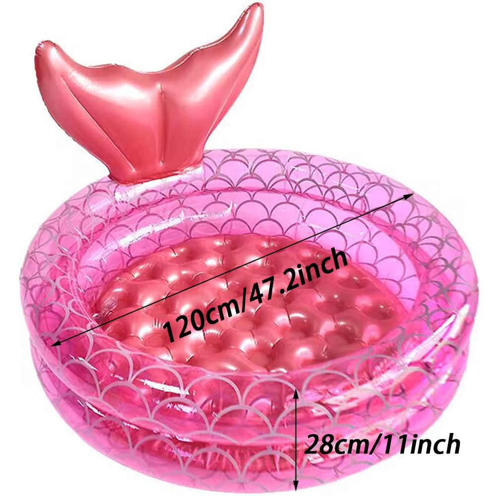 Piscina Inflable Sirena Redonda Diversión Acuática para Niños