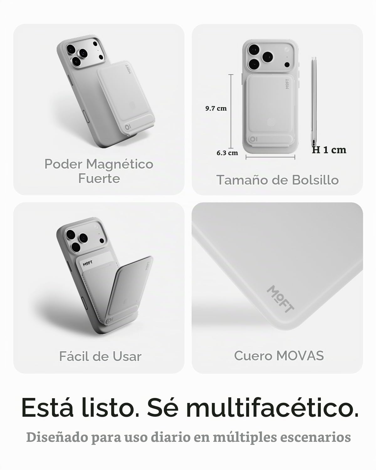 Portafolios de Trípode MOFT MagSafe Find 4 en 1 Rastreable para Selfie