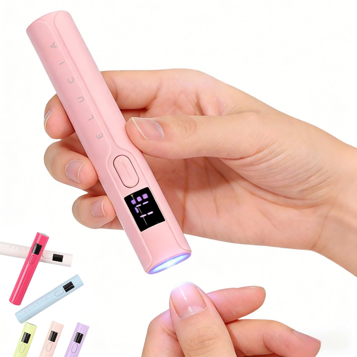 Lámpara UV Portátil ELUCIA Rosa para Uñas de Gel