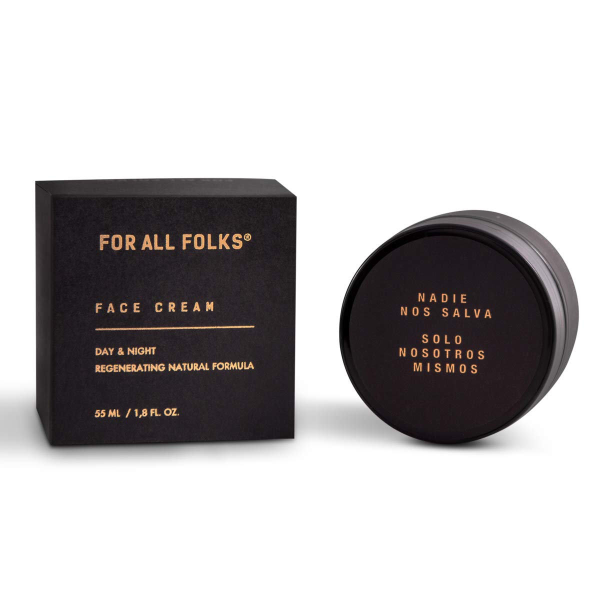 Crema Facial de Caléndula 100% natural para cuidado de la piel de For All Folks. 50ml Para hidratar, proteger y mantener joven la piel.