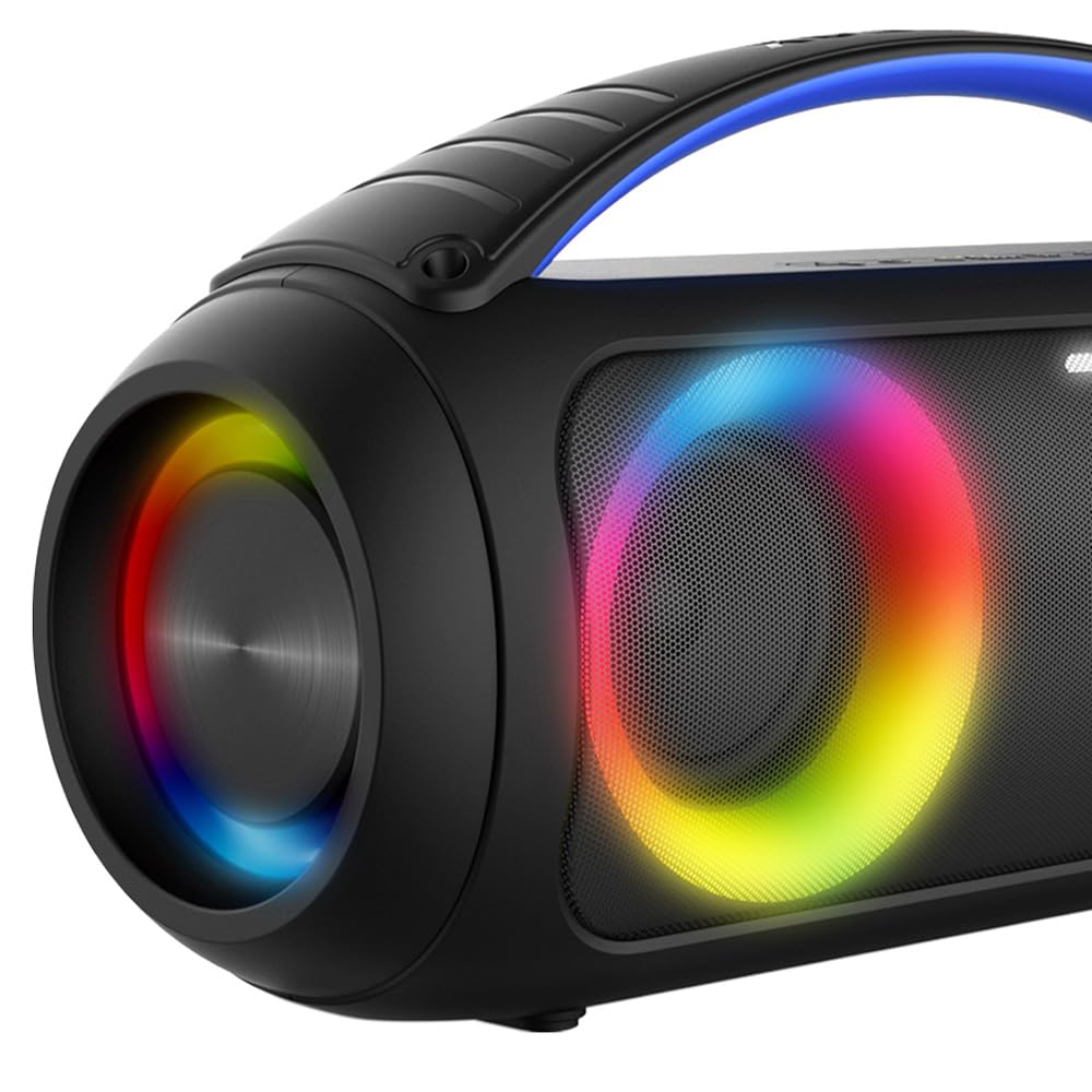 Select Sound Daewoo Bocina Portátil TWS Bass Boost Subwoofer Bluetooth Recargable, Sonido Envolvente, Luces Led contra Salpicaduras, Aux 3.5mm, Puerto USB y TF Micro SD, Radio FM