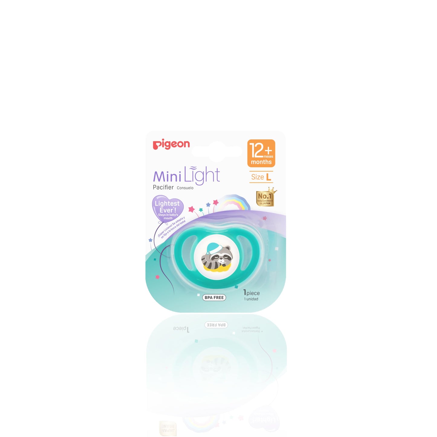 Chupón Pigeon MiniLight Silicona Suave Ajuste Perfecto Base Ancha para Bebé Unisex 6-18 Meses