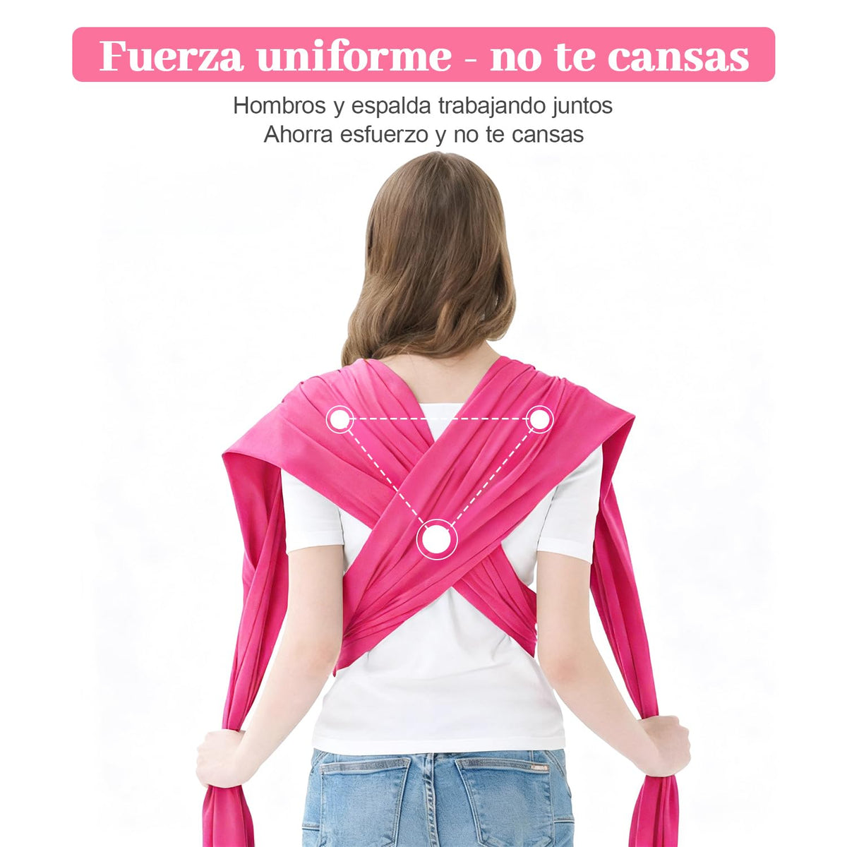 Niños Portador, 1 Pieza ajustable Niños Portador, Fular Elástico para Bebé y Recién Nacido Ergonómico, Hasta 10Kg (Rojo rosa)