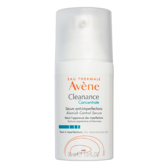 Eau Thermale Avene - Cleanance Concentrate Blemish Control Serum - Minimizes Appearance of Blemishes & Non-comedogenic - Long Lasting Results - Airless Pump, 1 fl.oz.