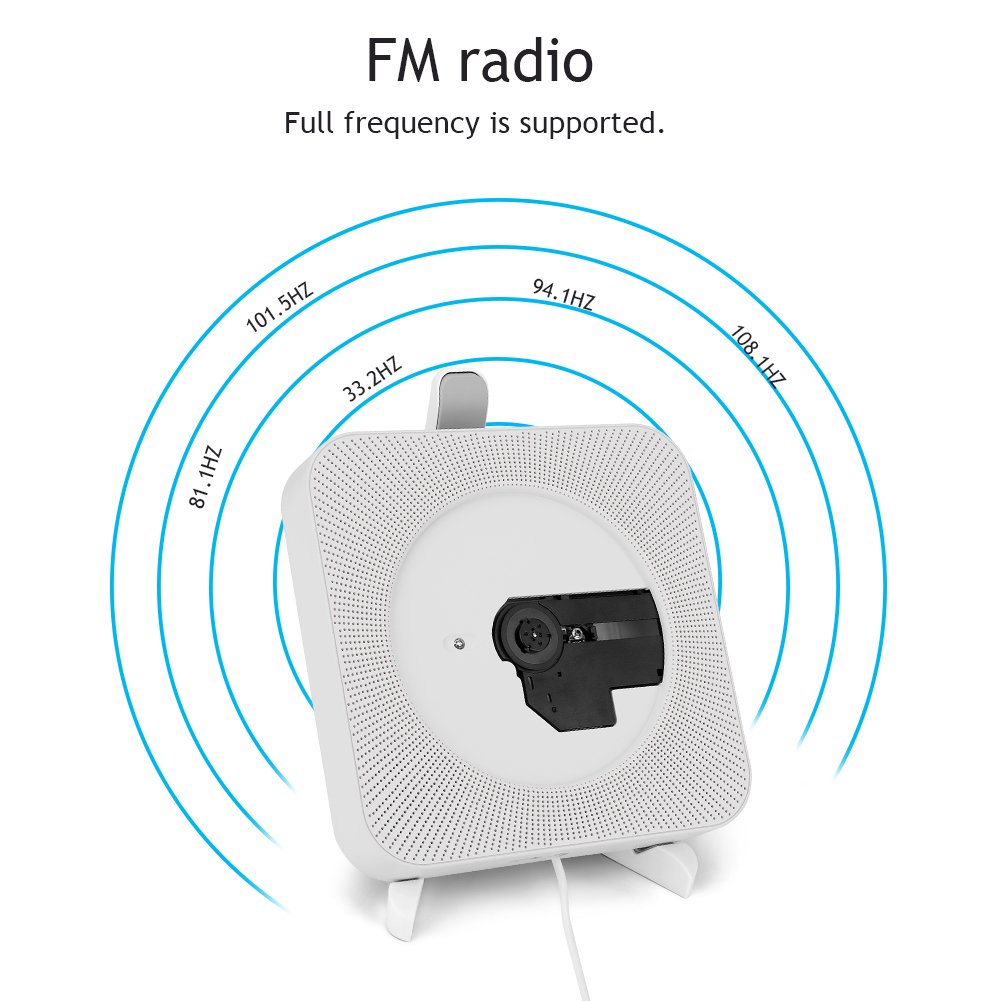 Reproductor De CD Portátil con Control Remoto e Interfaz USB Mp3 Radio FM Altavoz HiFi