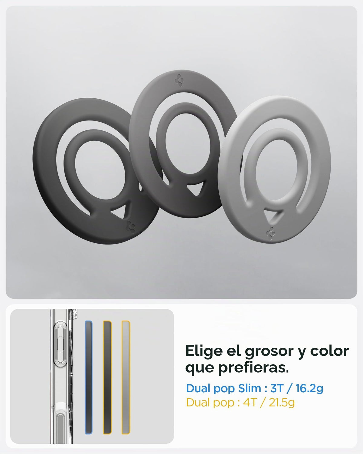 Agarre para Celular Spigen MagSafe Imán Doble Dual Pop MagFit