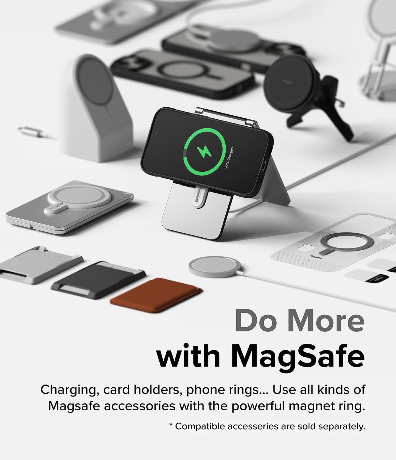 Funda Ringke Fusion Bold Matte Black de TPU Absorbente de Impactos y Respaldo Translúcido Compatible con MagSafe para iPhone 15