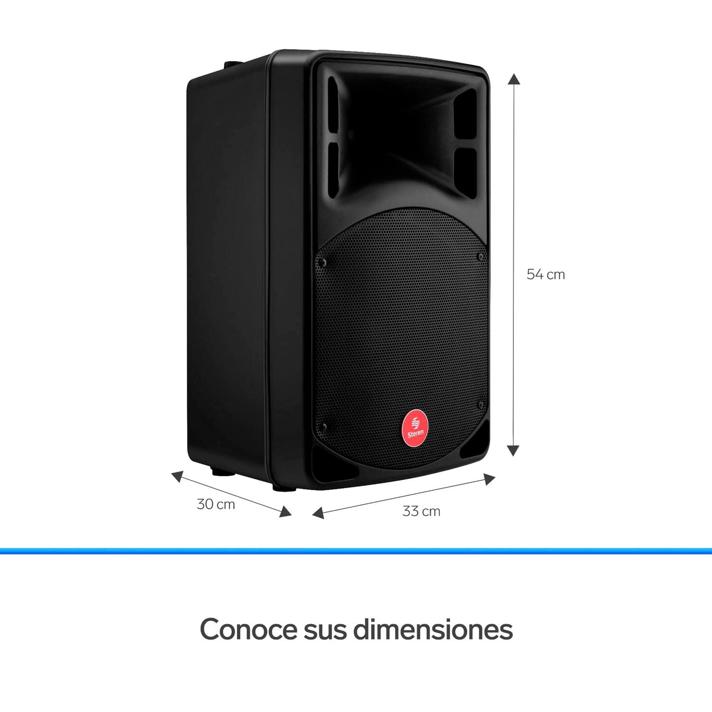 Steren BAF-1245BT Bafle Pro Bluetooth de 12" y SD