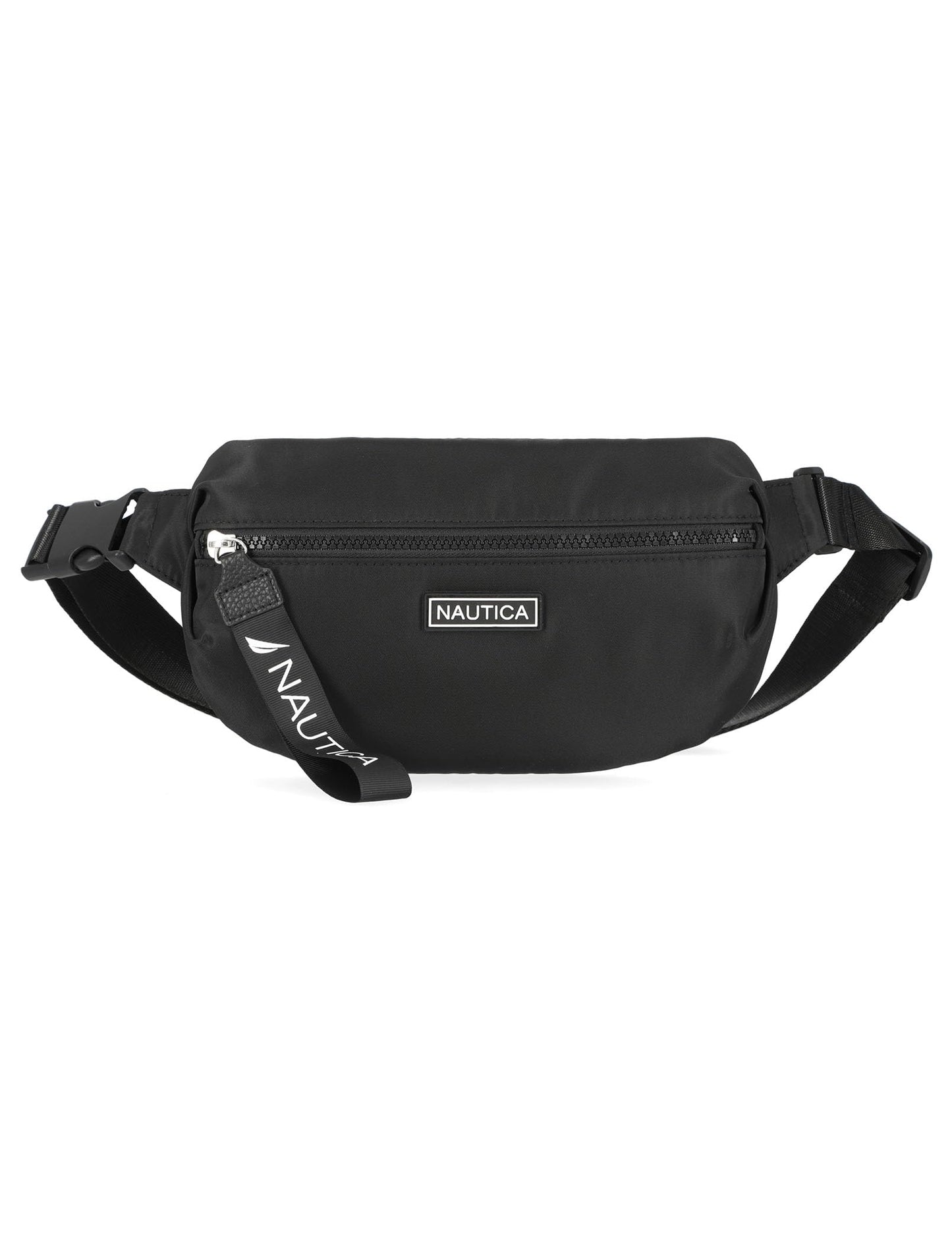 Nautica - Riñonera bandolera para mujeres y hombres con correa ajustable, unisex, Negro -, 10 x 6 x 2.25 inches, Riñonera bandolera para mujeres y hombres con correa ajustable unisex