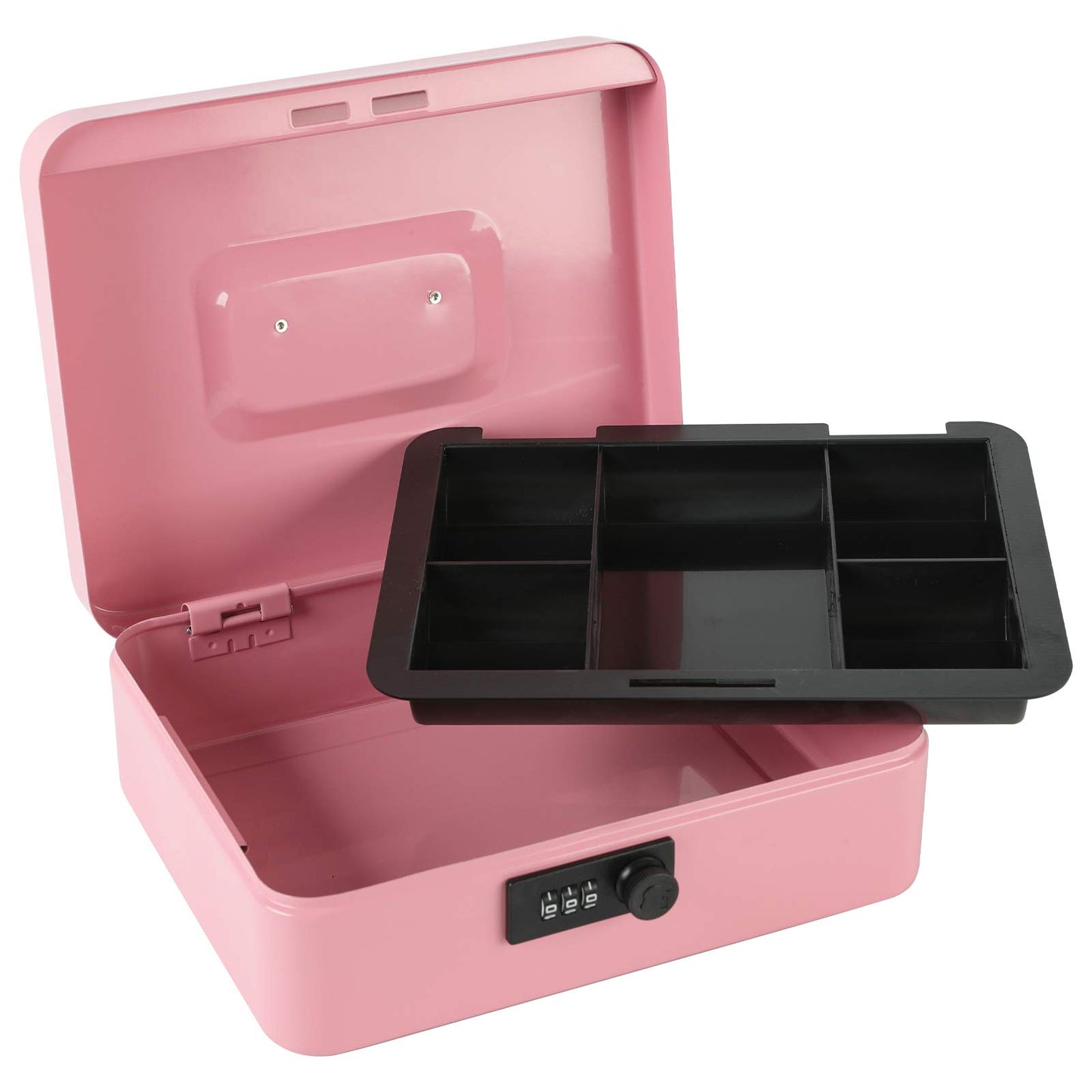 Caja Fuerte de Acero Xydled Rosa con Cerradura de Combinación y Bandeja Extraíble para Monedas