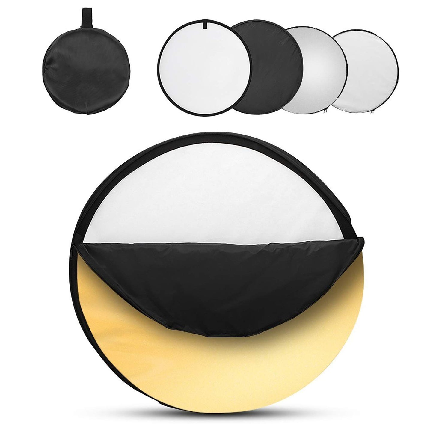 Fotografía con Reflector De Luz 5-in-1 Photography Light Reflector Multi-Functional Reflector para Fotografía De Estudio