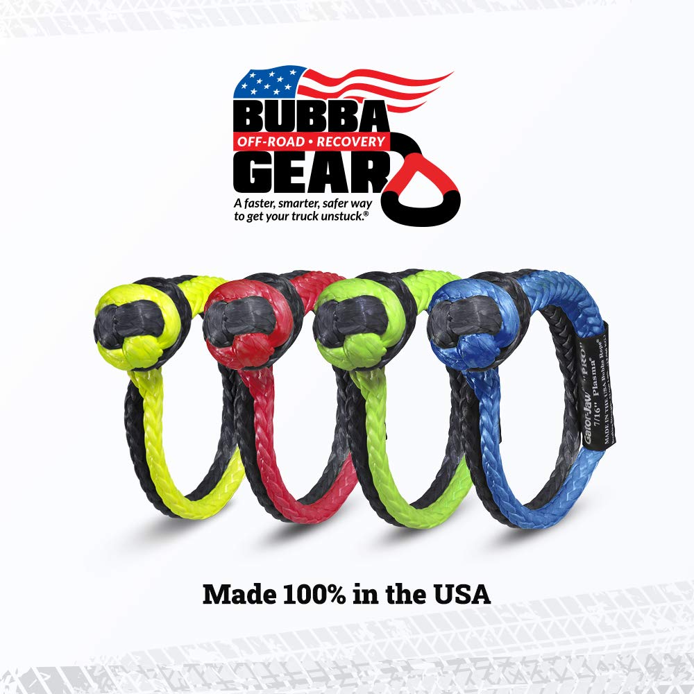 Bubba Rope Gator-Jaw Pro - Grillete sintético de 7/16 Pulgadas - Grillete de Remolque de vehículo de Alta Resistencia: 50 Libras Capacidad: Amarillo
