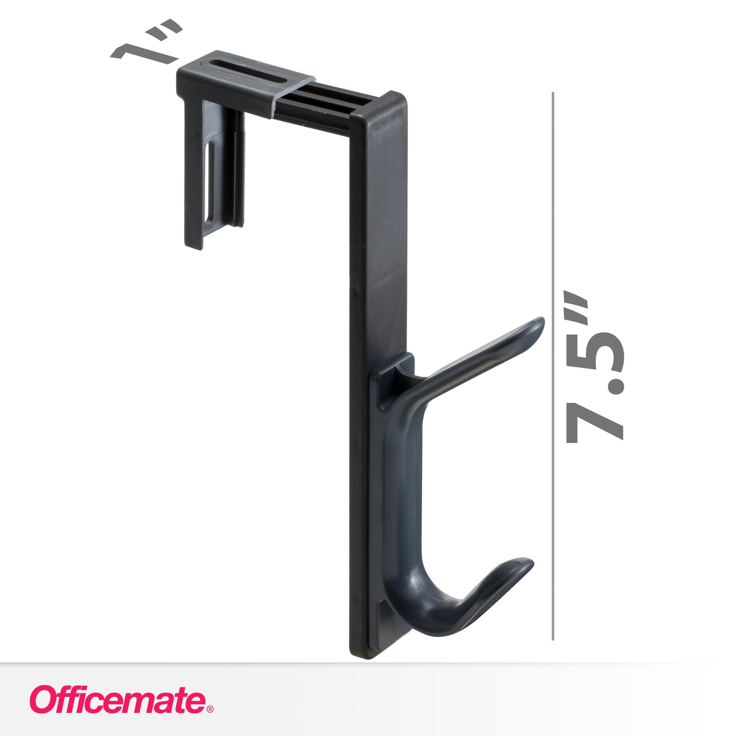 Ganchos Dobles para Panel Officemate 22005, Charcoal