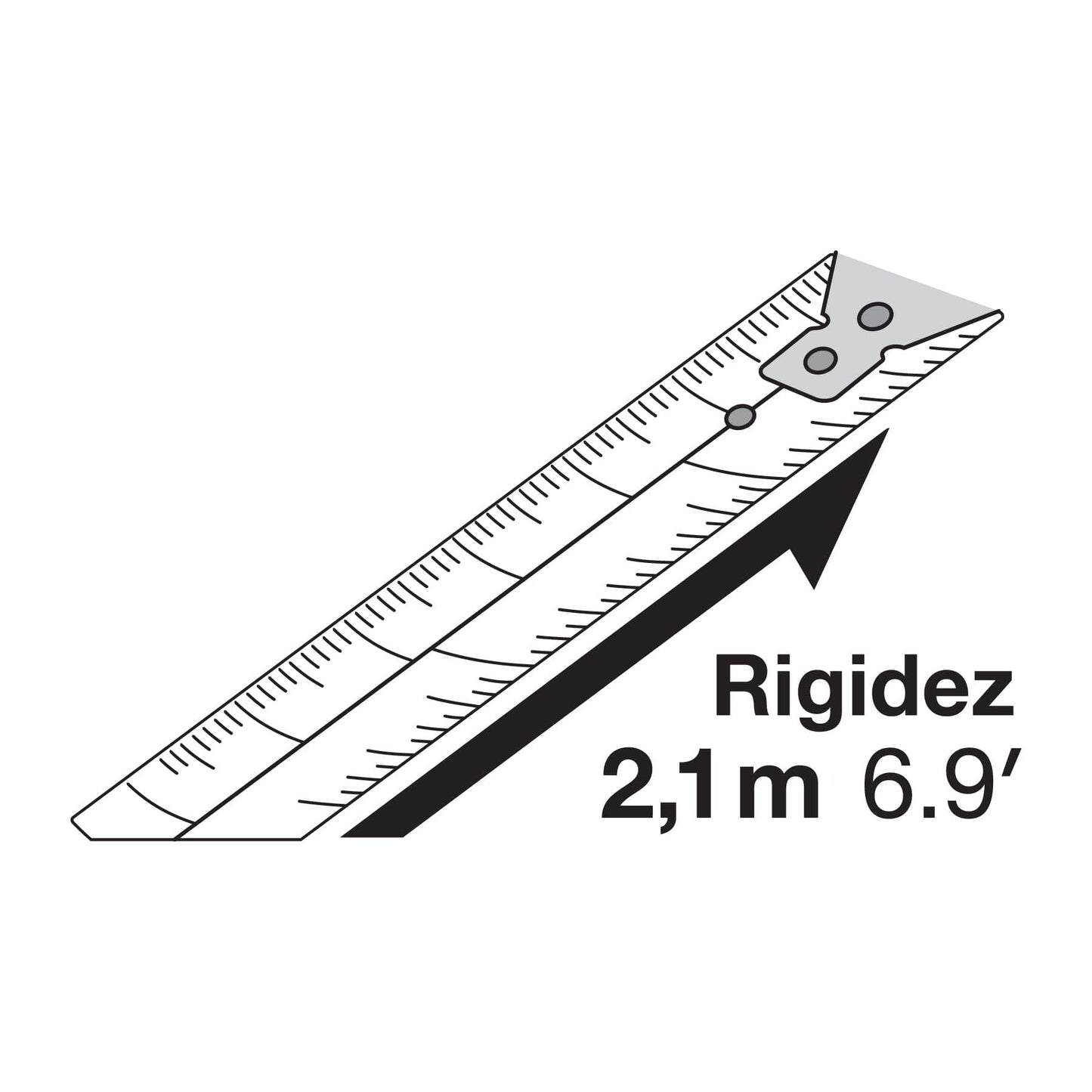 Flexómetro Pretul Amarillo 8m cinta 25 mm Tarjeta Plástica