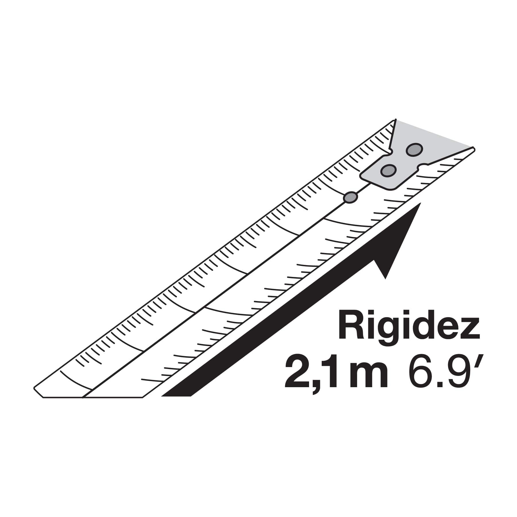 Flexómetro Pretul Amarillo 8m cinta 25 mm Tarjeta Plástica