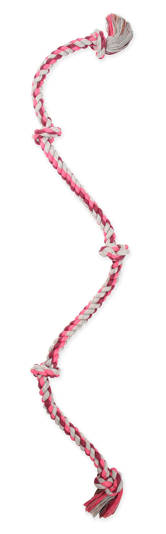 Mammoth Flossy Chews Color Rope Tug – Premium Cotton-Poly Tug Toy for Dogs – Interactive Dog Rope Toy – Tug Dog Chew Toy