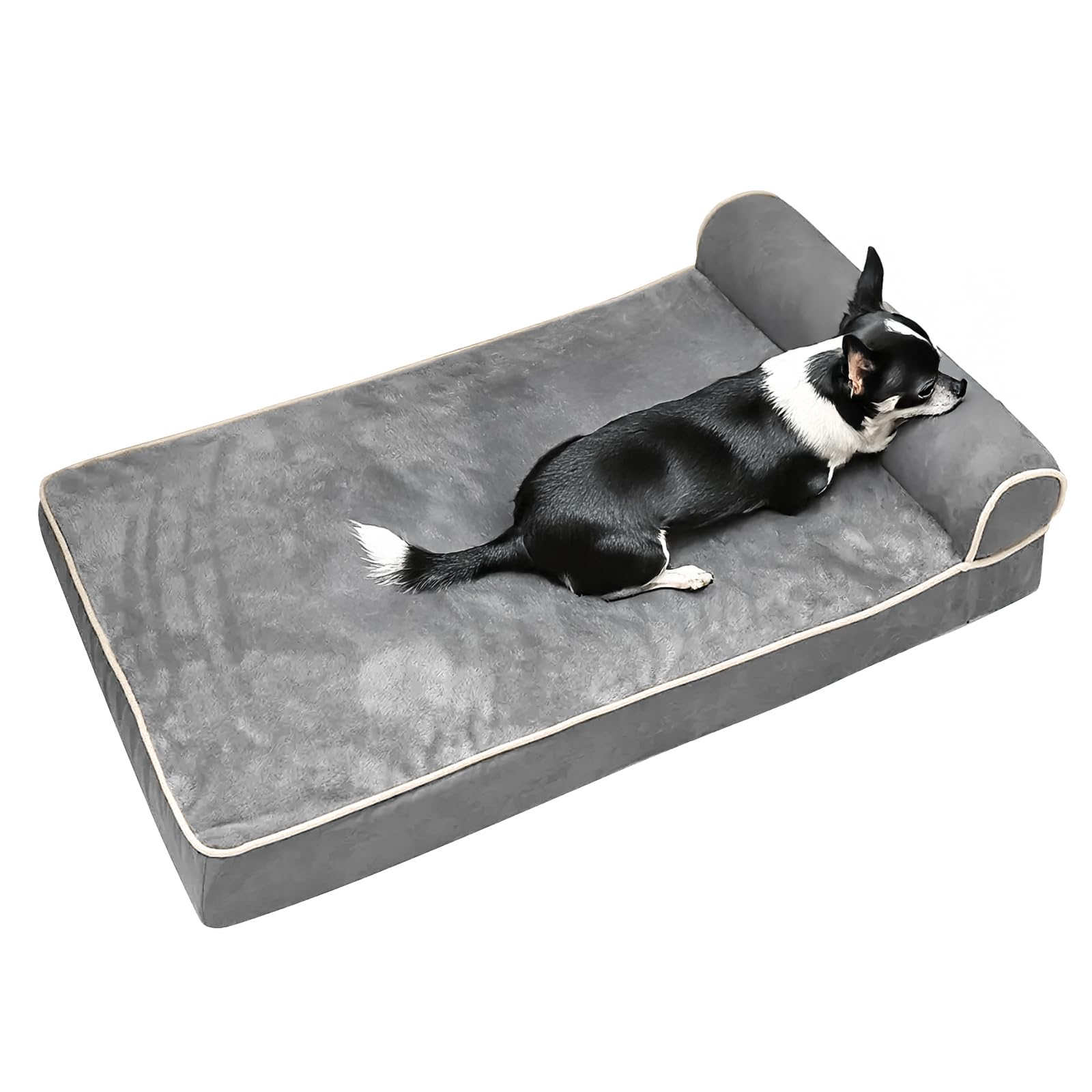 Cama Ortopédica para Perros Grande,100cm*60cm,Cama para Perro con Espuma Viscoelástica de Recuperación Lenta y Funda extraíble y Suave Piel sintética,Fondo Antideslizante
