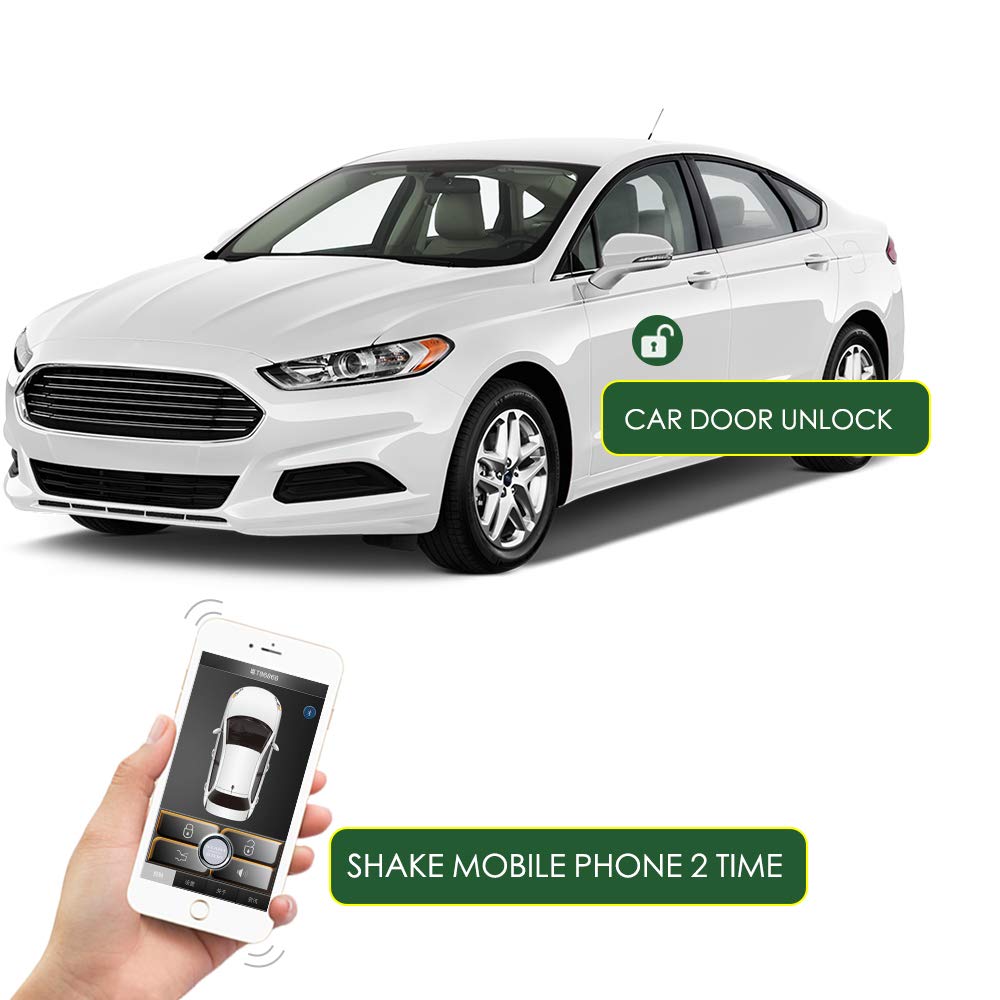 Control de Teléfono para Desbloqueo del Coche con Sensor y Cierre Automático de Ventanas