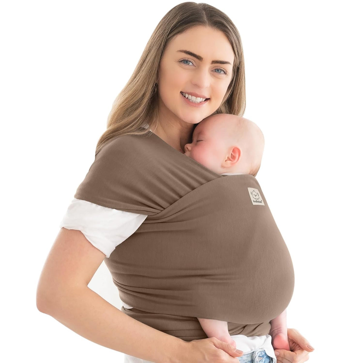 KeaBabies Portabebés para bebés desde el nacimiento, portabebés transpirables, portabebés recién nacidos, portabebés recién nacidos, portabebés sin manos (Saddle Brown)